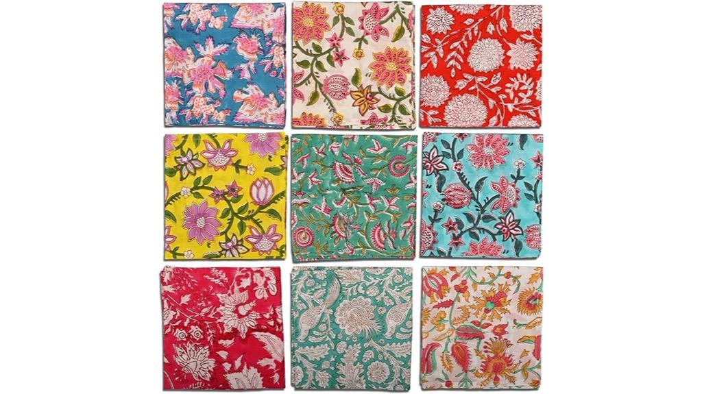 ten cotton cloth napkins