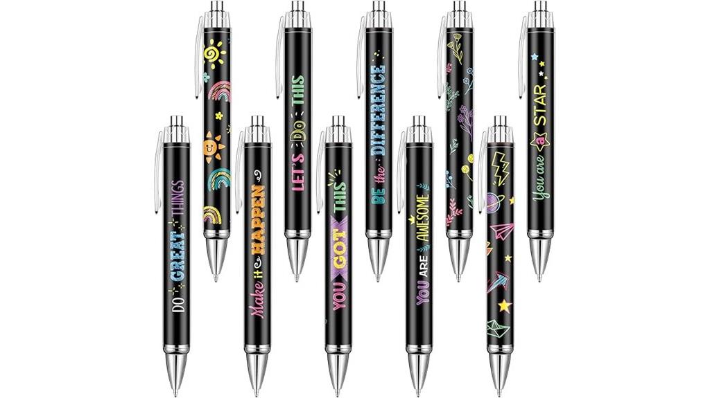 ten inspirational pen set