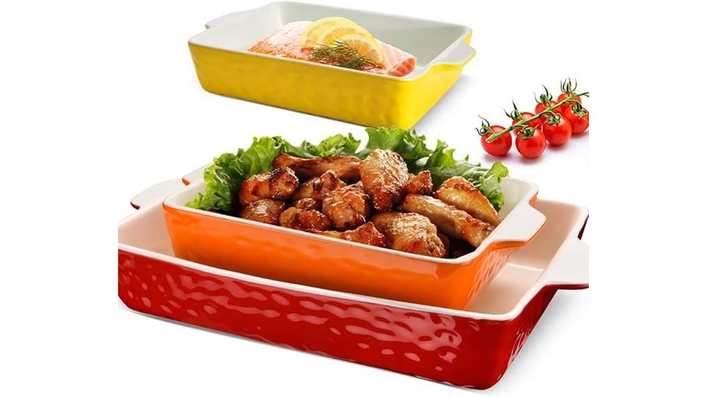 three ceramic bakeware set
