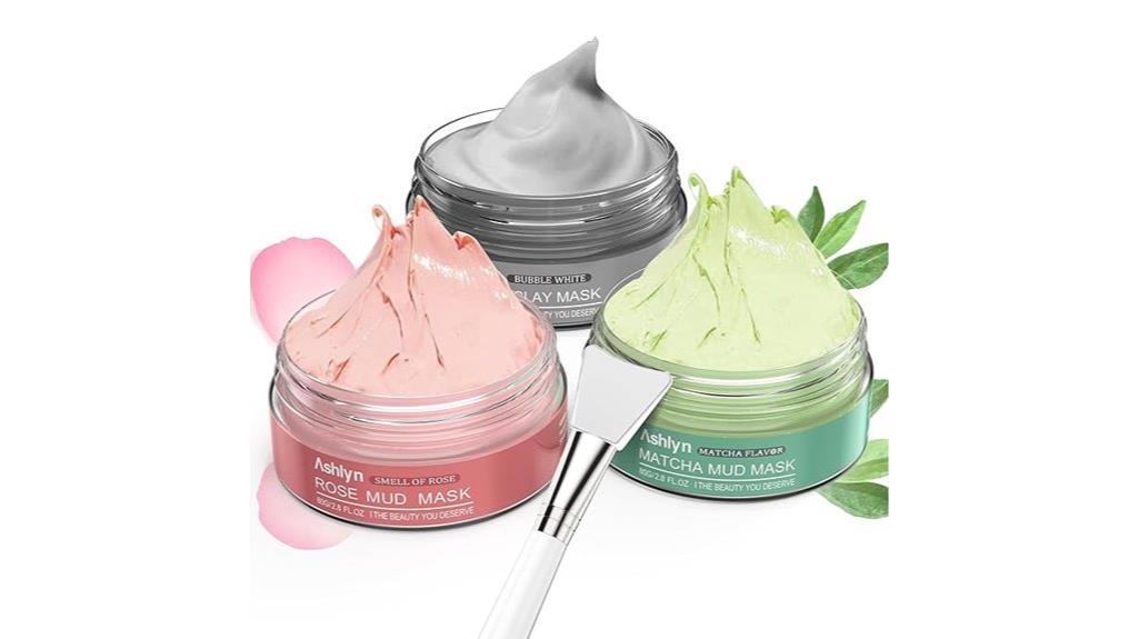 three piece clay mask set