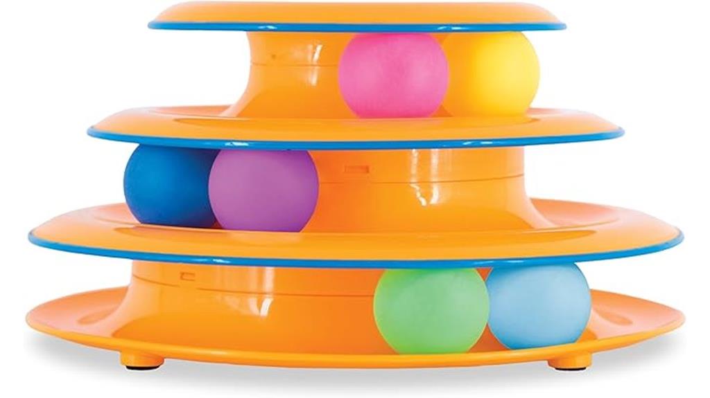 three tier cat ball track