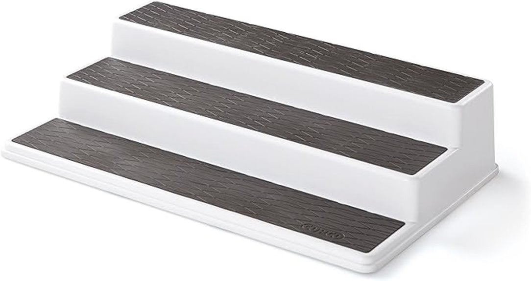 three tier non slip spice rack
