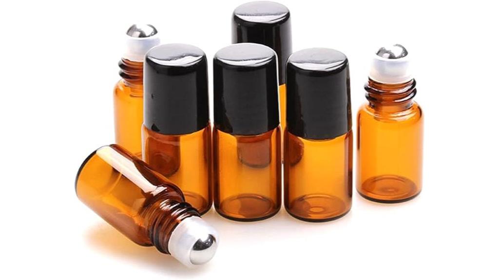 twenty five amber glass bottles