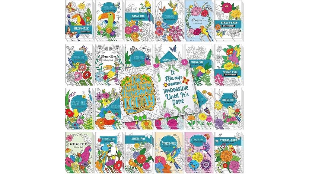 twenty four motivational coloring books