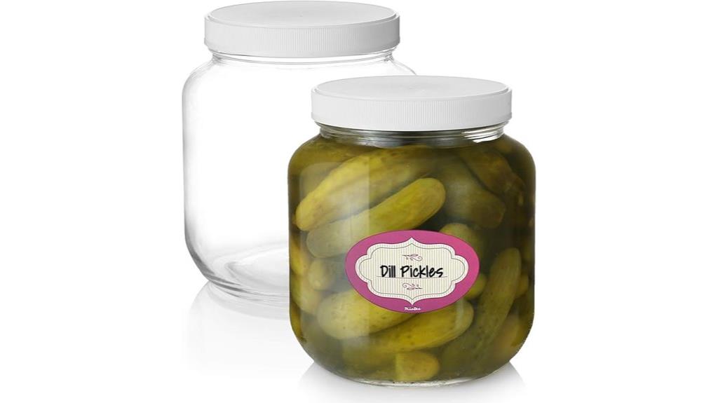 two half gallon mason jars