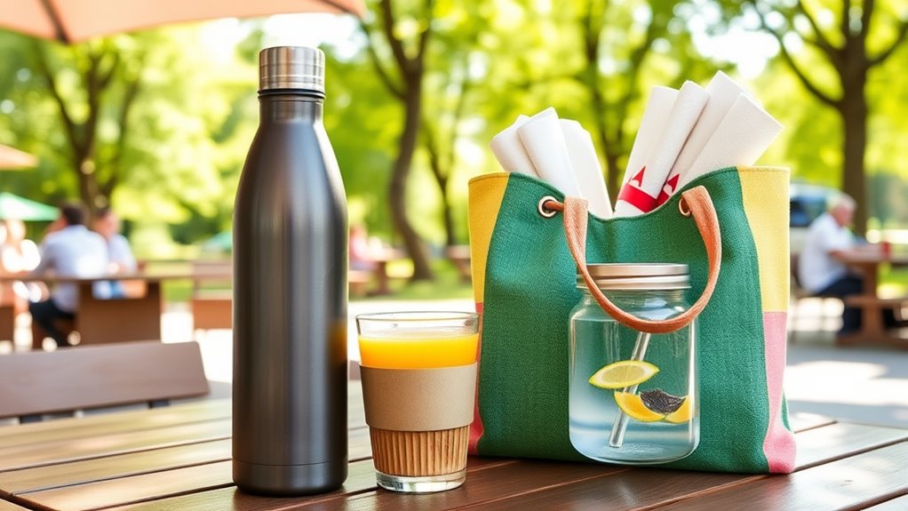 use reusable drink containers
