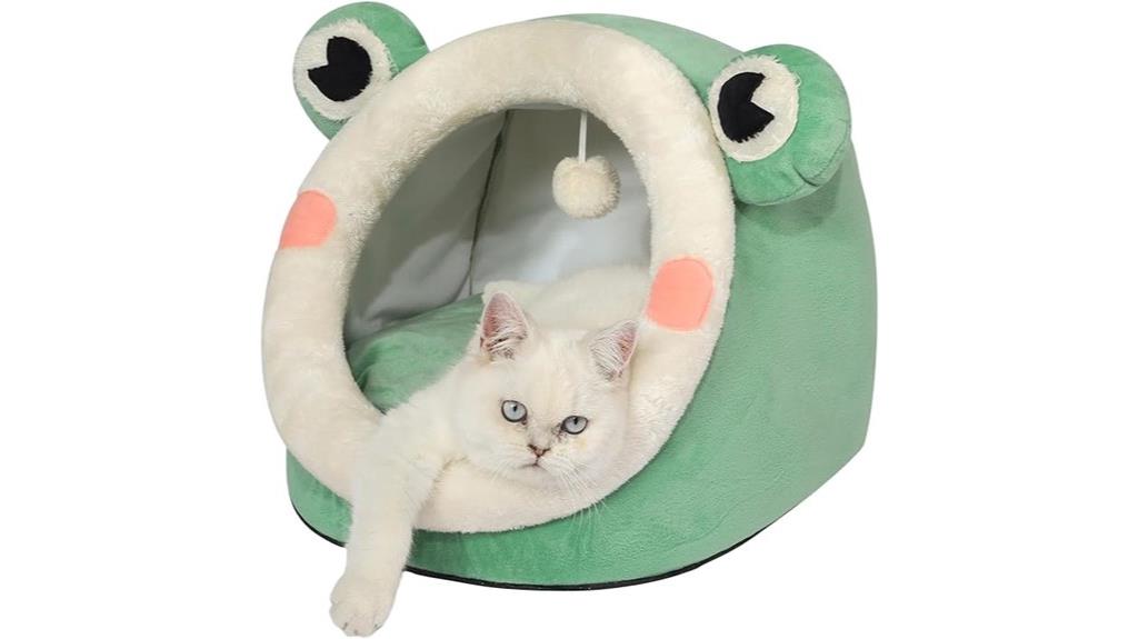 velvet igloo cat bed