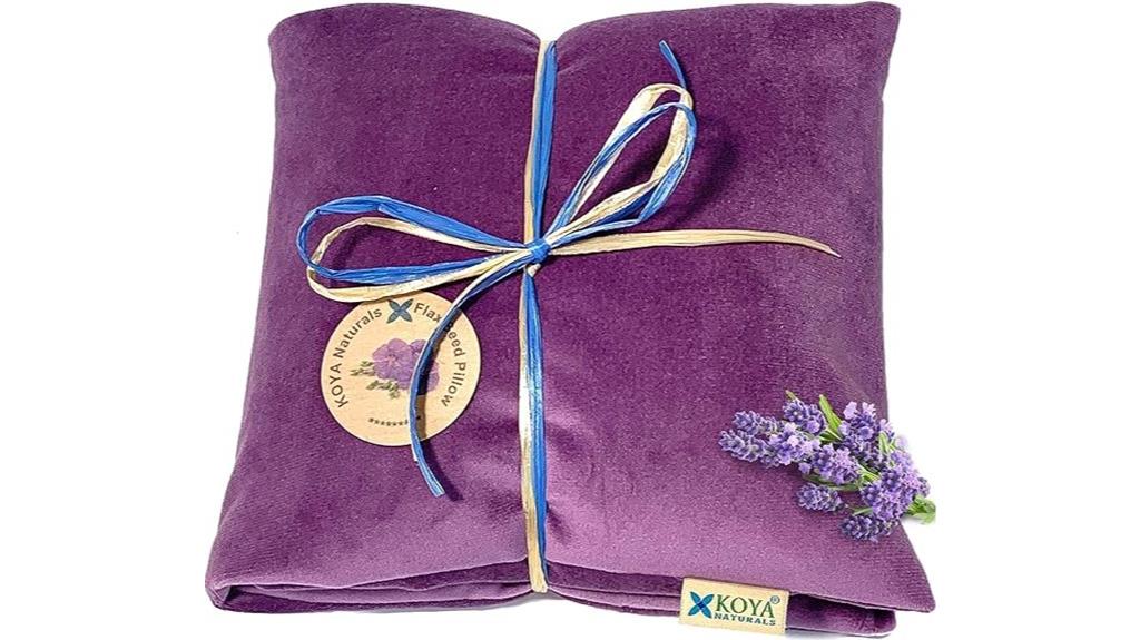 velvet lavender flax pillow
