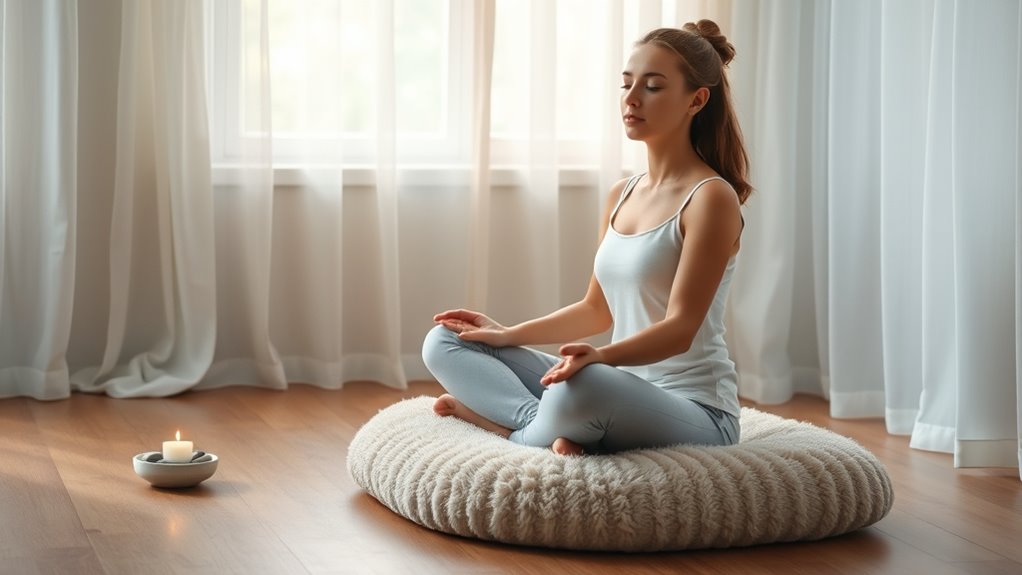 visualize calming peaceful scenes