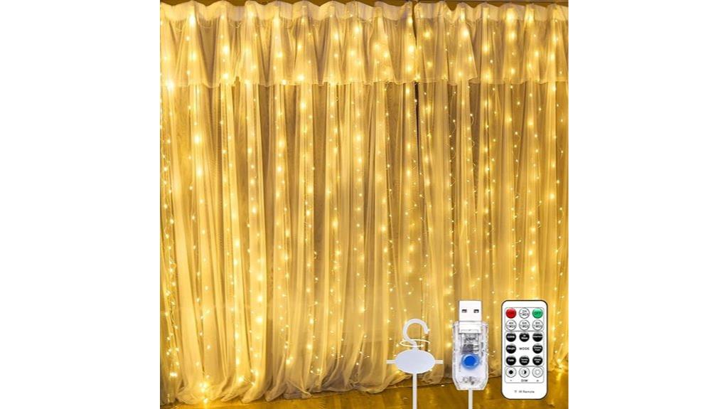 warm white led curtain
