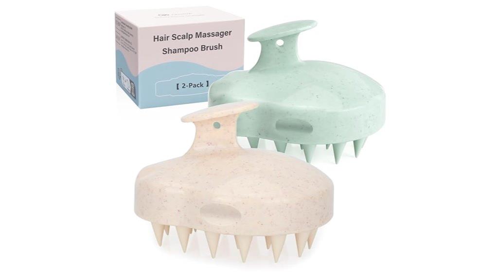 wheat straw hairbrush massager