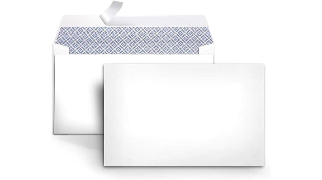 white 6 inch mailing envelopes