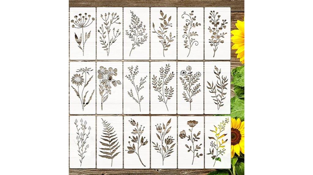 wildflower stencil set