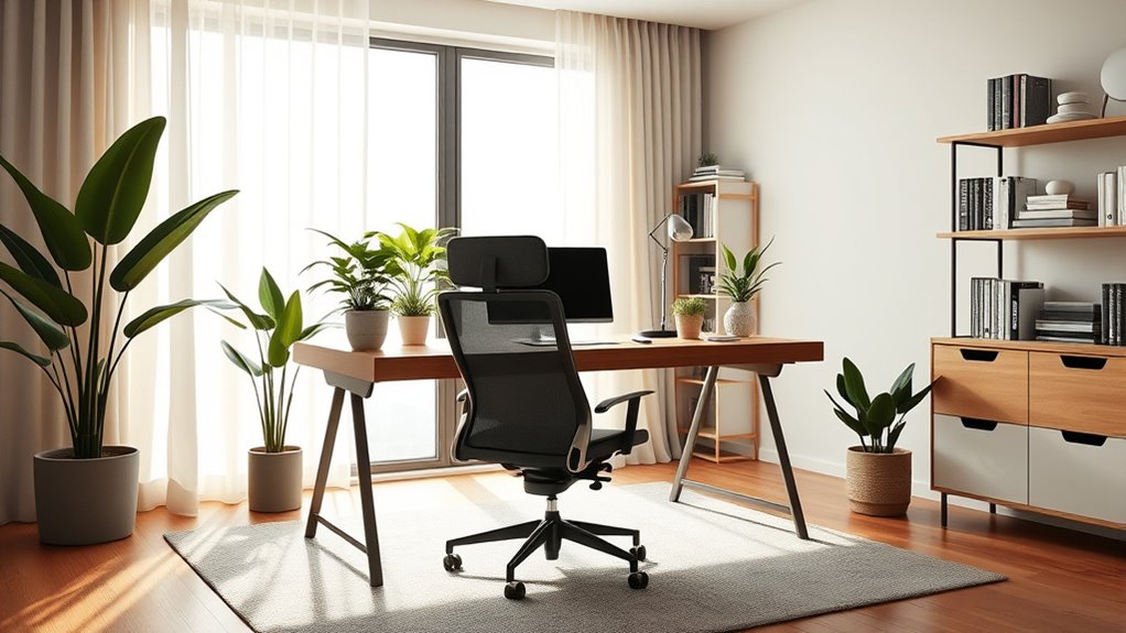 comfortable productive home workspace