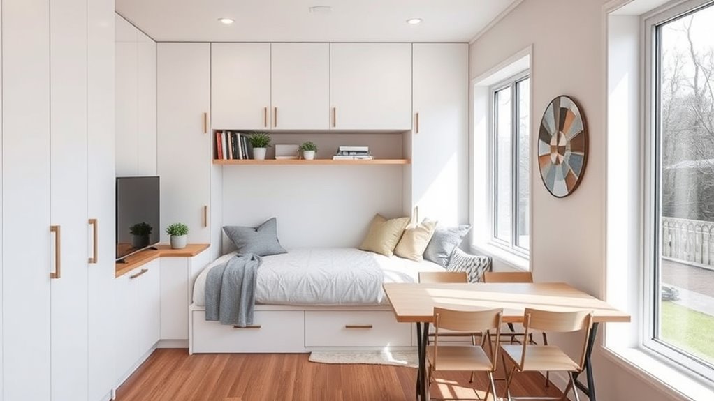 maximize space with multifunctional furniture