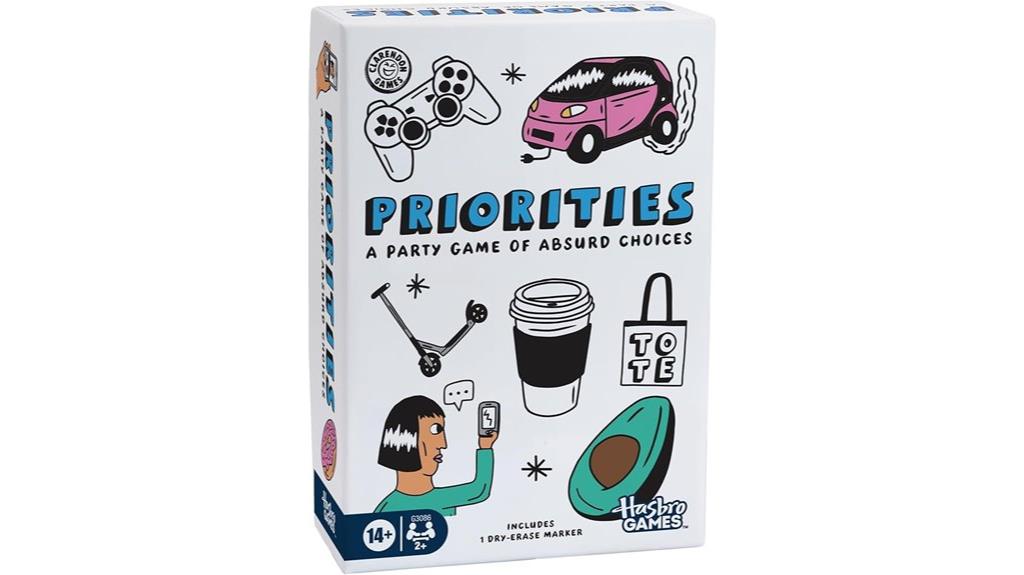 absurd priorities party game