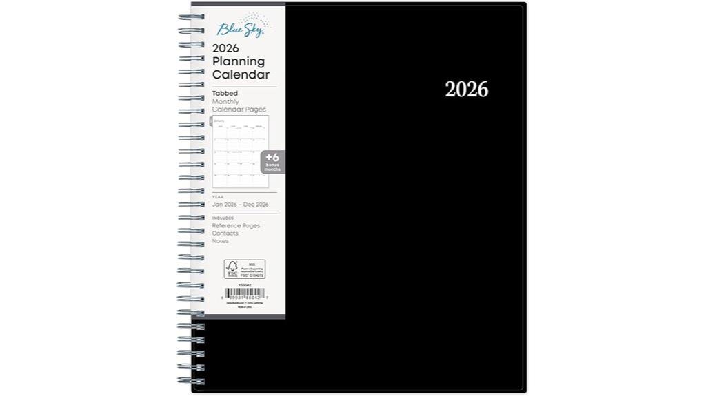 blue sky 2026 calendar