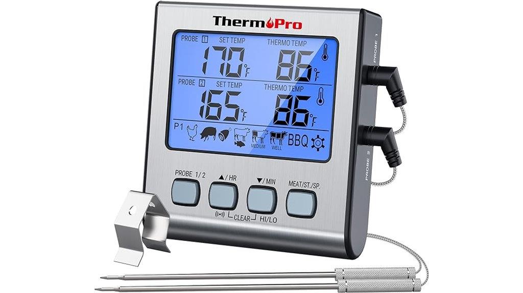 dual probe cooking thermometer