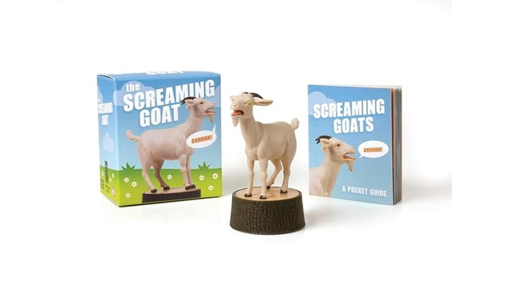 screaming goat book figurine