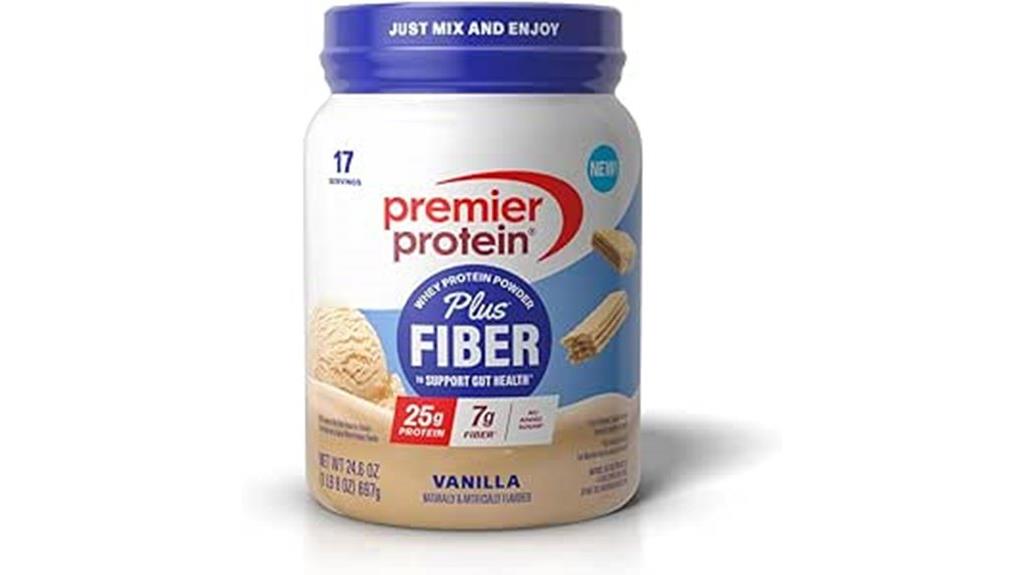 vanilla protein powder fiber