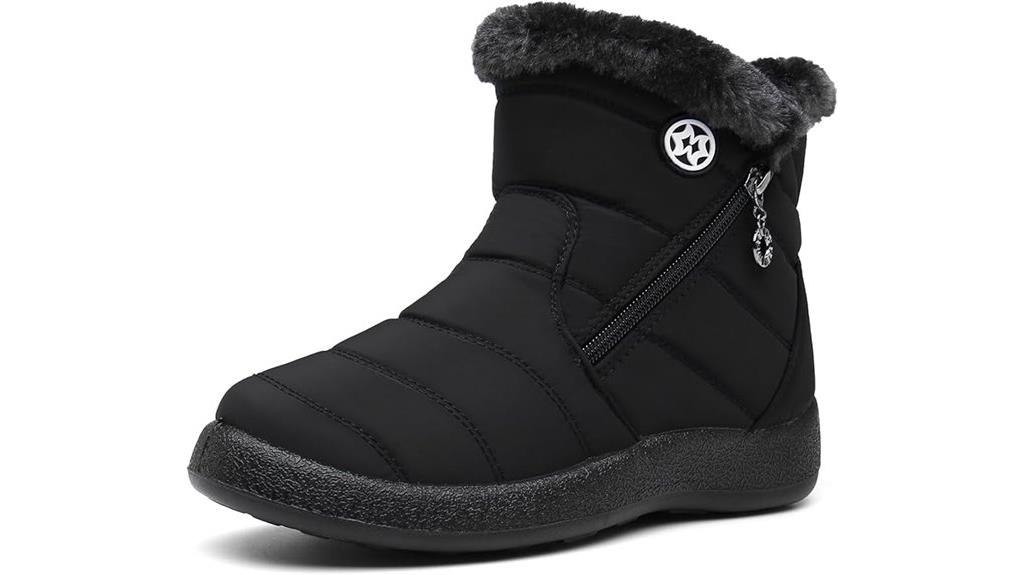 winter fur lined snow boots