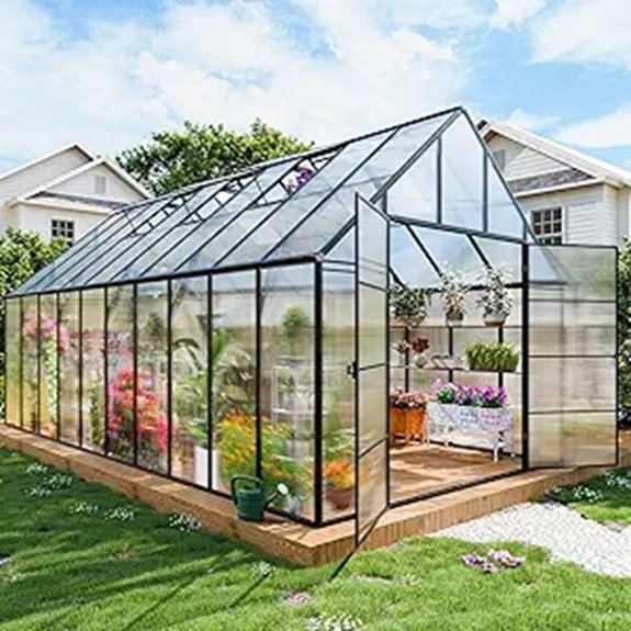 CDCASA 10x20 FT Greenhouse with Vents and Door