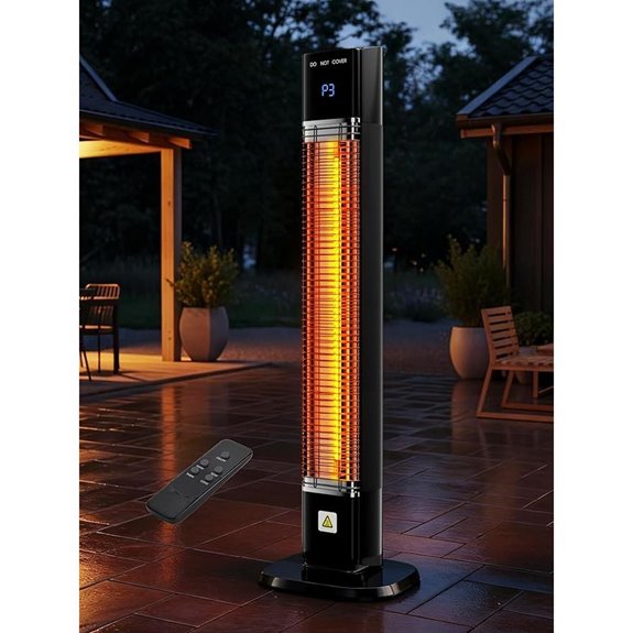 Uthfy 1500W Infrared Patio Heater with Remote