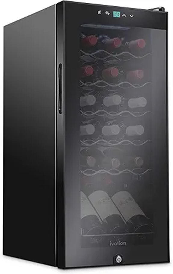 Ivation 18-Bottle Compressor Wine Cooler Refrigerator