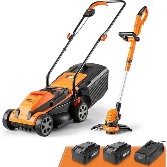 LawnMaster 24V Max 13-inch Lawn Mower & Trimmer Set