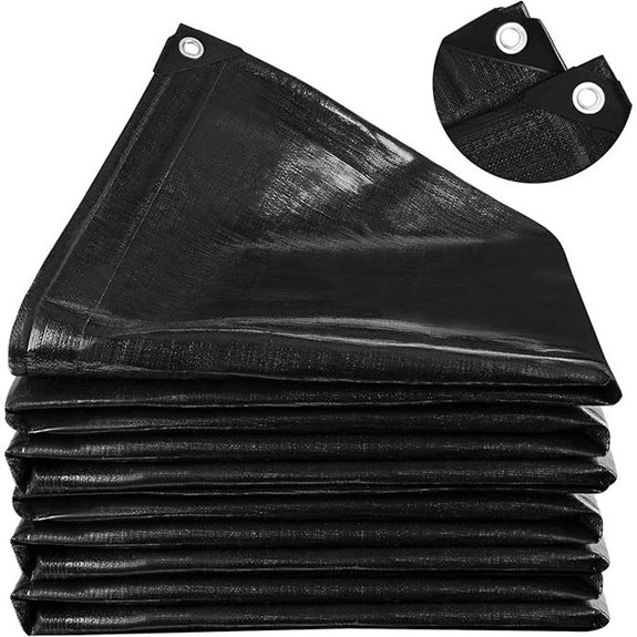 MYFAMIREA 25x25FT Pond Liner with Buttonholes