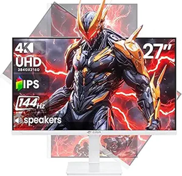 CRUA 27 4K Gaming Monitor with Adjustable Stand