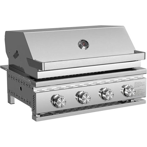 COWSAR 28-Inch 4-Burner Built-In Gas Grill