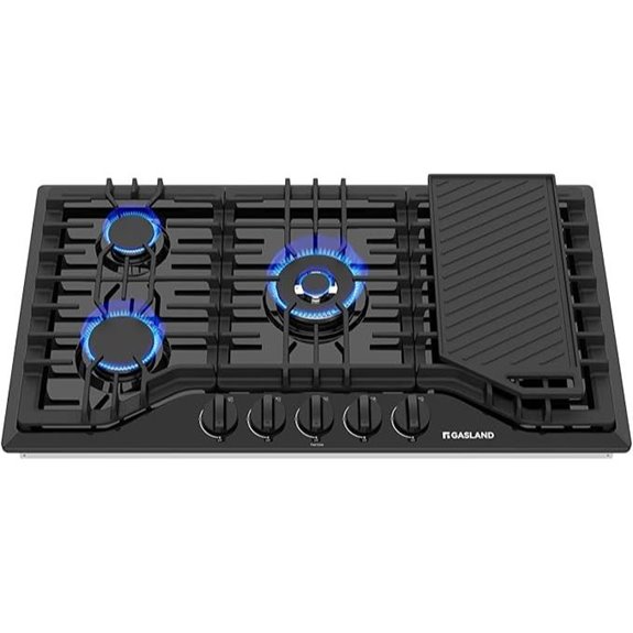 GASLAND 36-Inch Gas Cooktop with Reversible Griddle