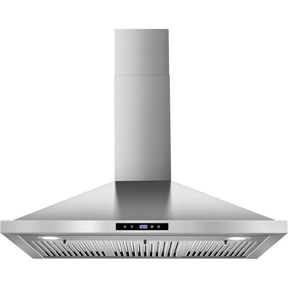 36-inch Wall Mount Range Hood with Touch Controls