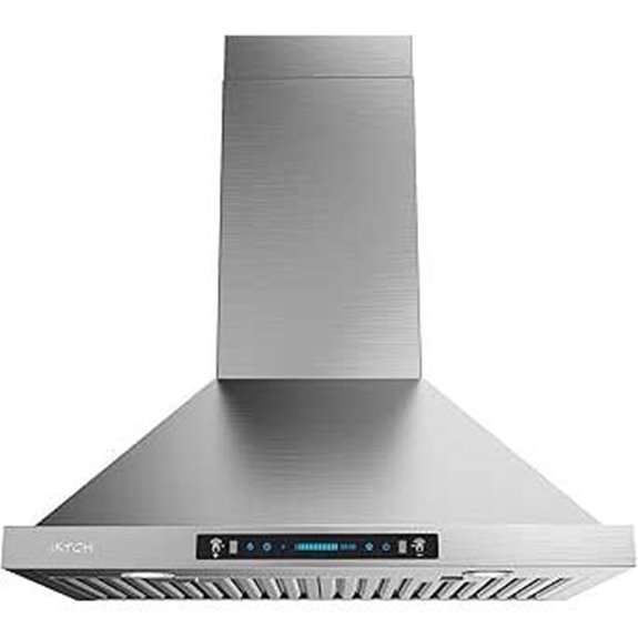 IKTCH 36-inch Wall Mount Range Hood with Lights
