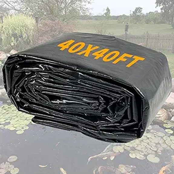 Yeezoo 40x40ft Reinforced PE Pond Liner for Outdoors