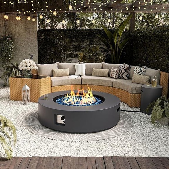 UPHA 42-inch Outdoor Propane Fire Pit with Accessories