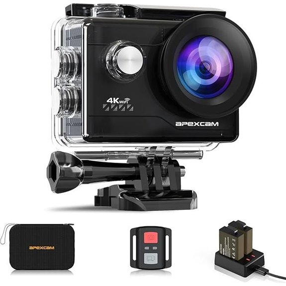Apexcam 4K Action Camera with Remote & Accessories