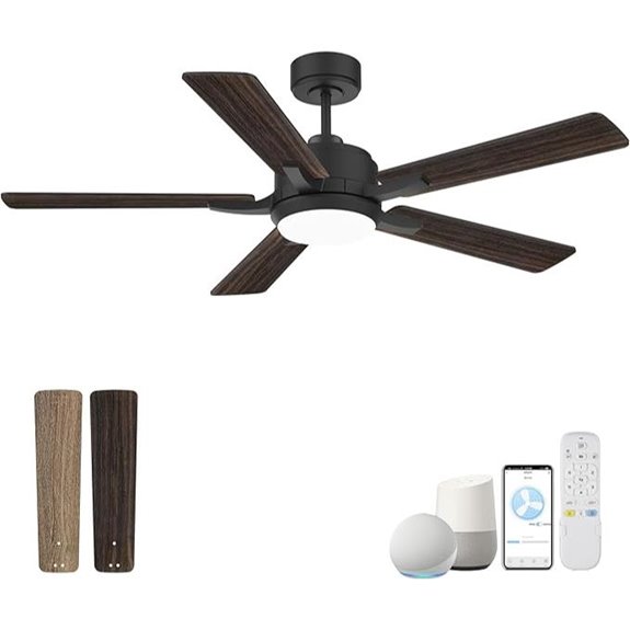 Cumilo 52” Smart Ceiling Fan with Lights and Remote