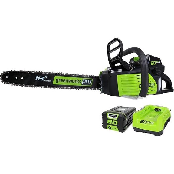 Greenworks 80V Cordless Chainsaw with Battery and Charger