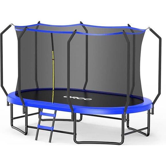 ORCC 8x13 FT Oval Outdoor Trampoline with Safety Net
