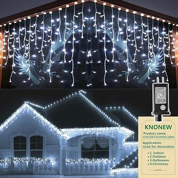 KNONEW 99FT LED Christmas Lights with 8 Modes