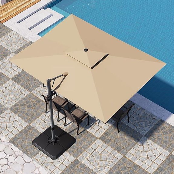 PHI VILLA 9’x12’ Cantilever Patio Umbrella