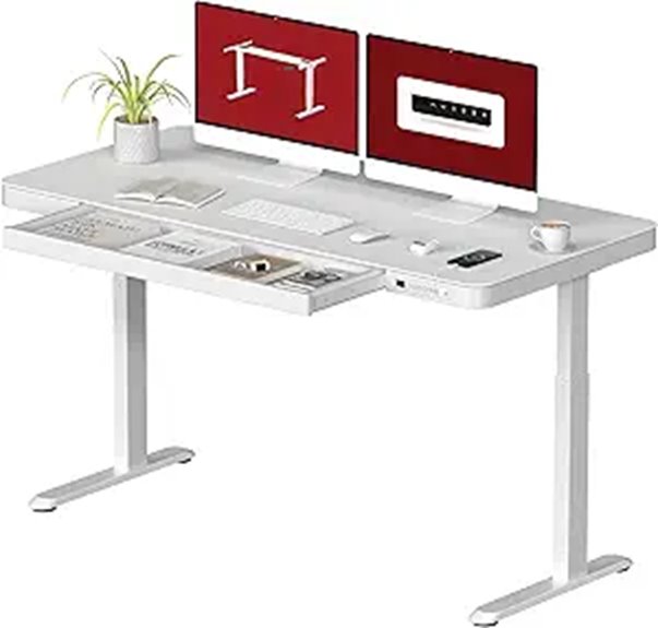 Electric Standing Desk with Drawer and USB Ports