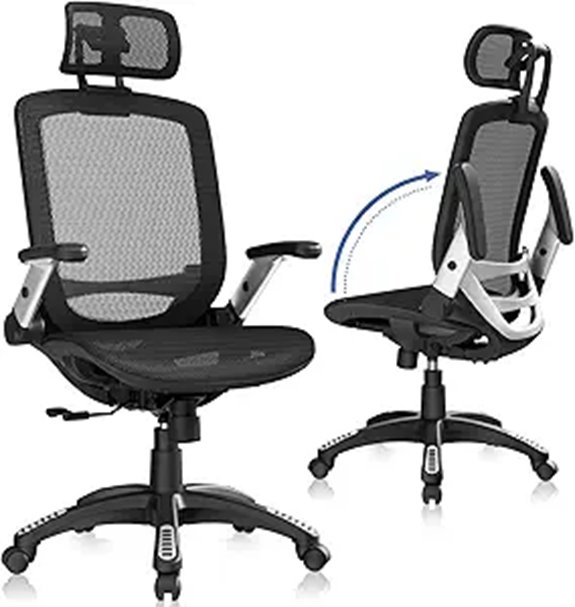 GABRYLLY Ergonomic Office Chair with Headrest and Tilt