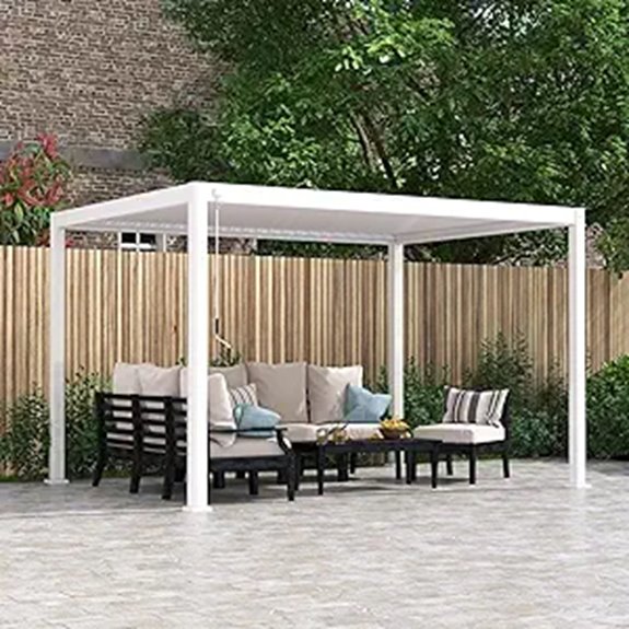 Mirador 111S Aluminum Pergola Gazebo 10x13 ft