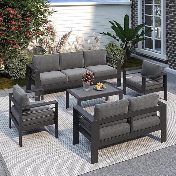 Solaste Aluminum Patio Furniture Set with Cushions