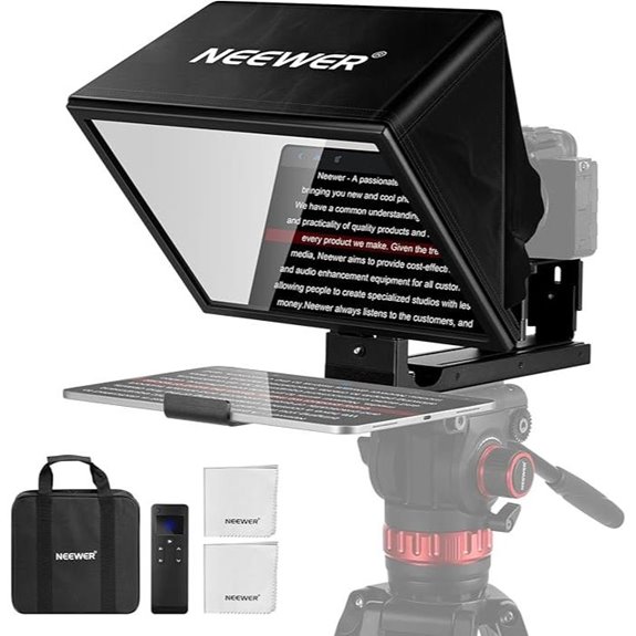 NEEWER X12B Aluminum Teleprompter for Phones/Tablets