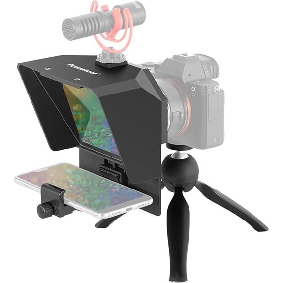 AMBITFUL 7.5'' Teleprompter with Tripod for Smartphone