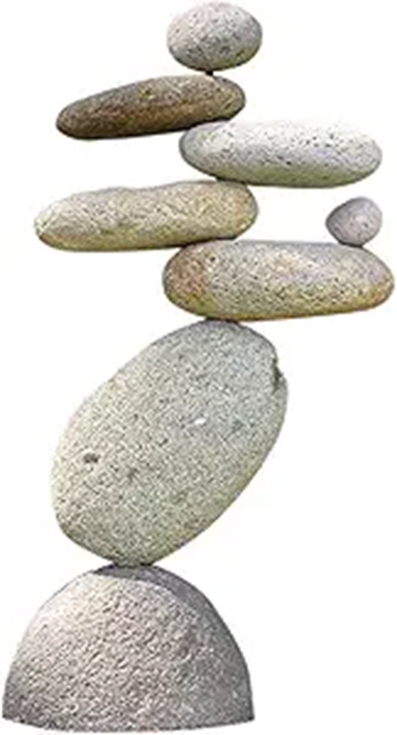 Ancient Graffiti Eight-Stone Balancing Cairn Decor